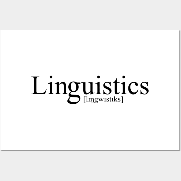 [lɪŋgwɪstɪks] | Linguistics (Black) Wall Art by gillianembers